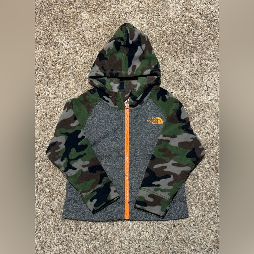 The North Face | Kids Camo Hooded Full Zip Jacket | Size 2T